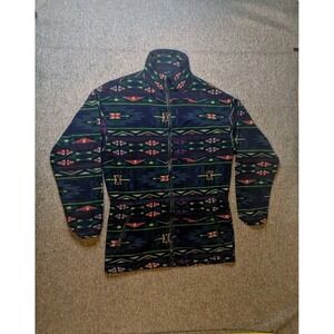 Vintage‎ Timberline Aztec Fleece Sweatshirt Full Zip Vail Mens Large Jacket USA